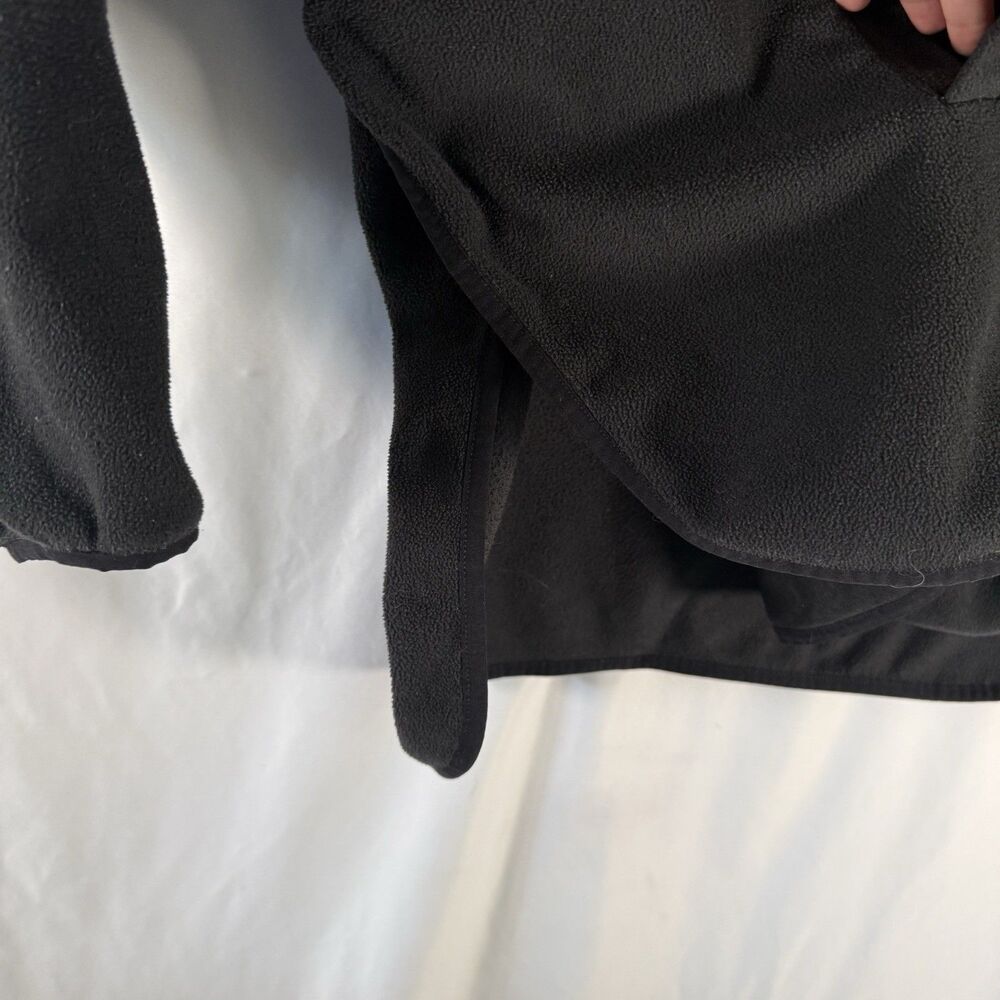 North Face Fleece Jacket Women's Large Black 1/4 Zip Mock Neck Pockets Sherpa - Picture 5 of 12